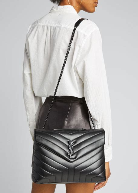 ysl monogram chevron tote|SAINT LAURENT Calfskin Y Quilted Monogram Medium Loulou .